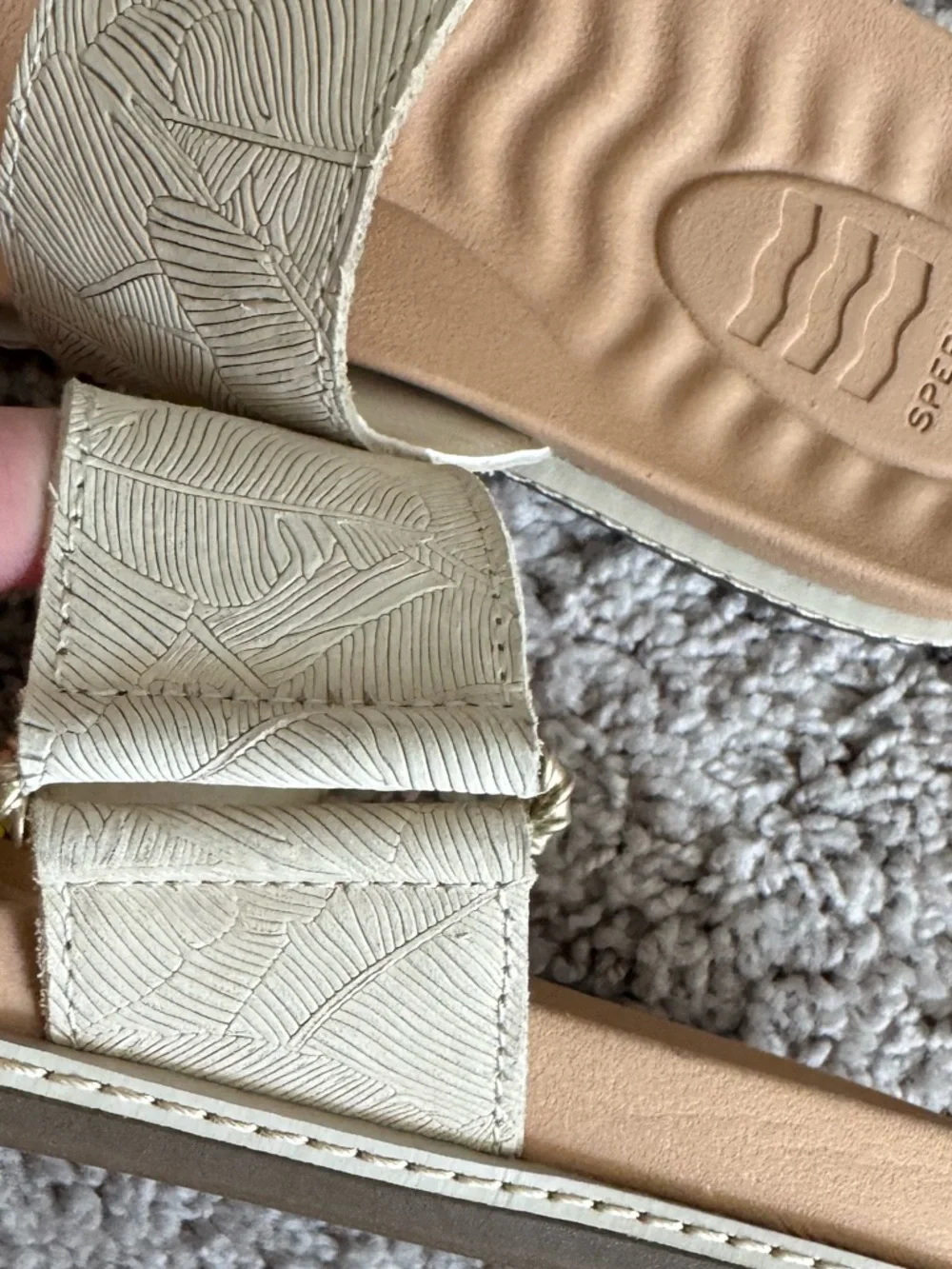 Sperry Waveside Plushwave Womens Tan Beach Walking Casual Slide Sandals - Picture 3 of 4